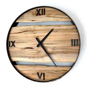 *NEW // 18” Ambrosia Maple Live Edge Wood Clock
