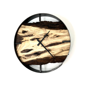 *NEW // 14” Black Walnut Live Edge Wood Wall Clock
