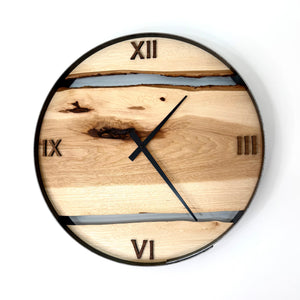 *NEW // 18” Hickory Live Edge Wood Clock