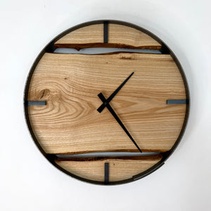 *NEW // 14” Ash Live Edge Wood Wall Clock