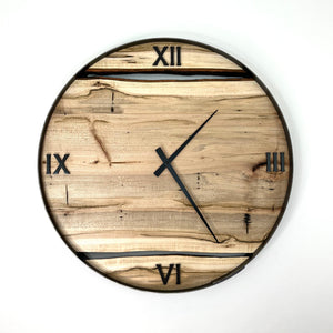 *NEW // 21” Ambrosia Maple Live Edge Wood Clock