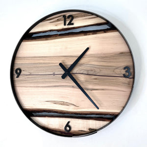 *NEW // 18” Ambrosia Maple Live Edge Wood Clock