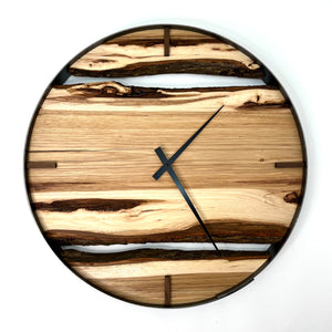 *NEW // 21” Hickory Live Edge Wood Clock