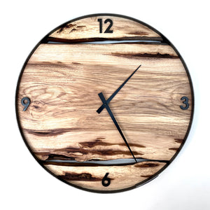 *RESERVED // 21” Hickory Live Edge Wood Clock