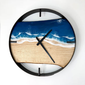 *NEW // 18” Life’s a Beach Live Edge Ash Wood Wall Clock