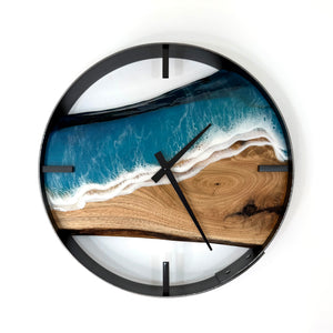 NEW // 14” Life’s a Beach Live Edge Butternut Wood Wall Clock
