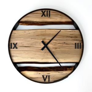 *NEW // 18” Ambrosia Maple Live Edge Wood Clock