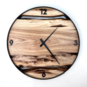 *RESERVED // 21” Hickory Live Edge Wood Clock