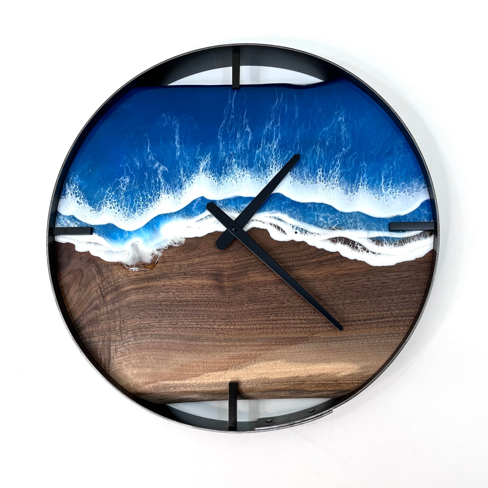 *NEW // 18” Life’s a Beach Live Edge Black Walnut Wall Clock