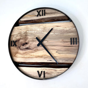 *NEW // 18” Ambrosia Maple Live Edge Wood Clock