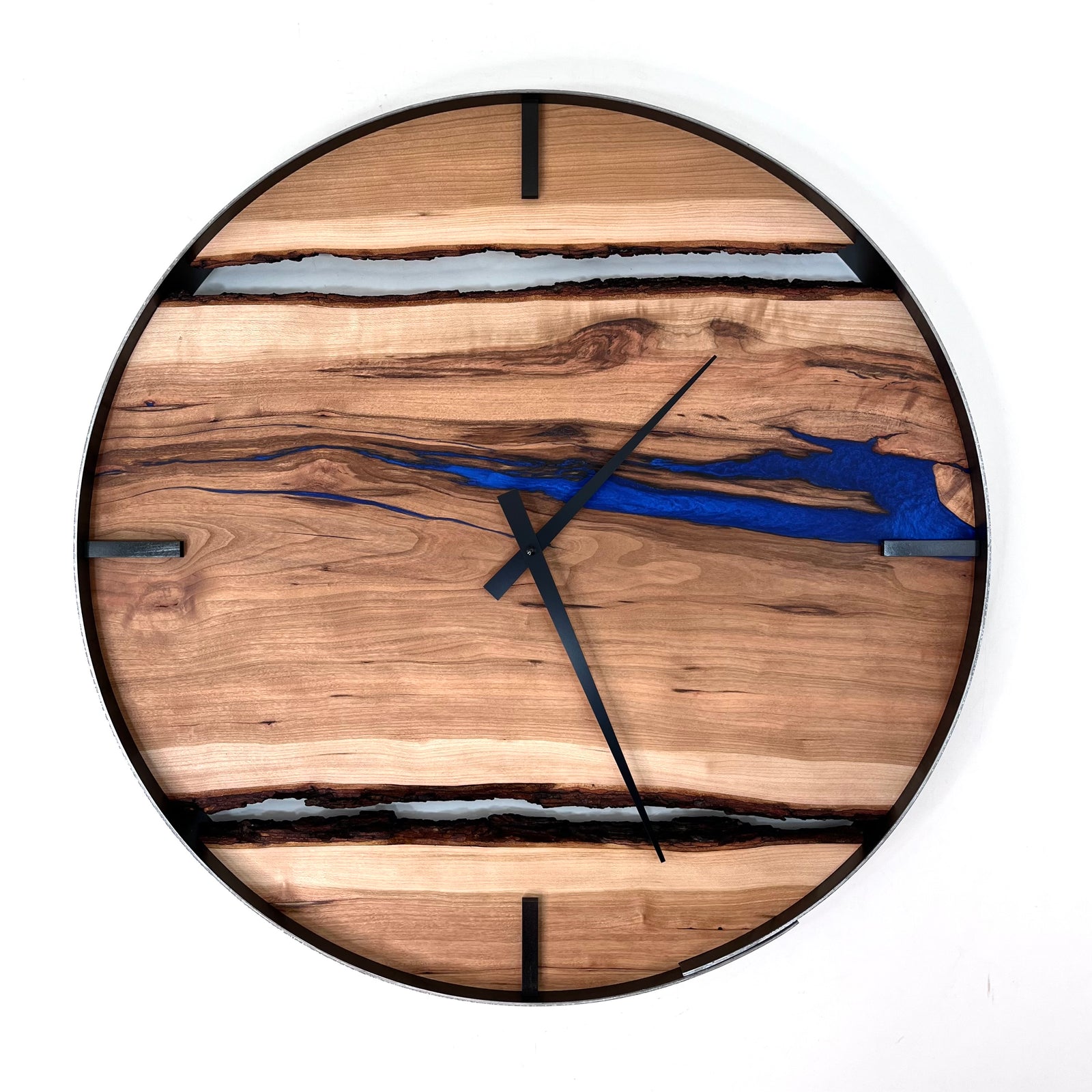 21” Cherry Live Edge Wood Wall Clock
