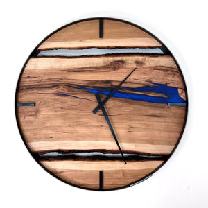 *NEW // 21” Cherry Live Edge Wood Wall Clock