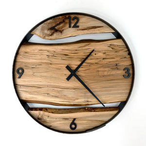 *NEW // 18” Ambrosia Maple Live Edge Wood Clock