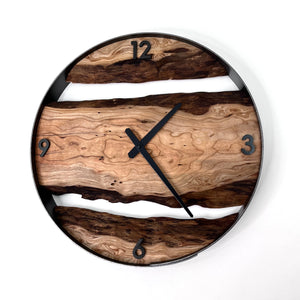 *NEW // 18” Cherry Live Edge Wood Clock