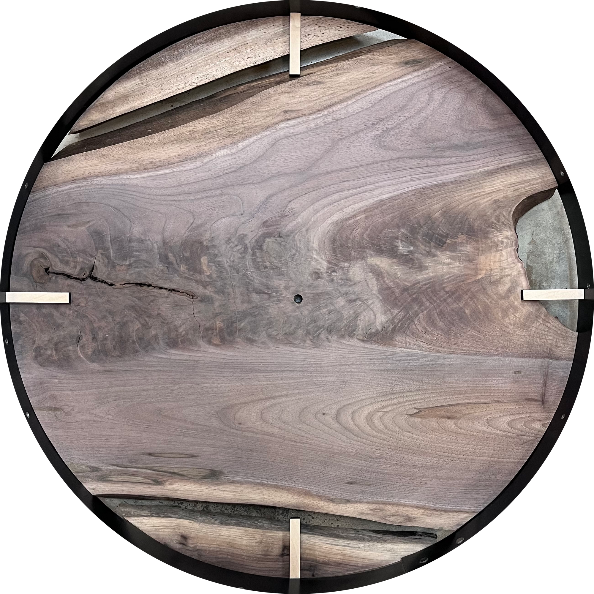 *MADE TO ORDER // 21” Black Walnut Live Edge Wood Clock