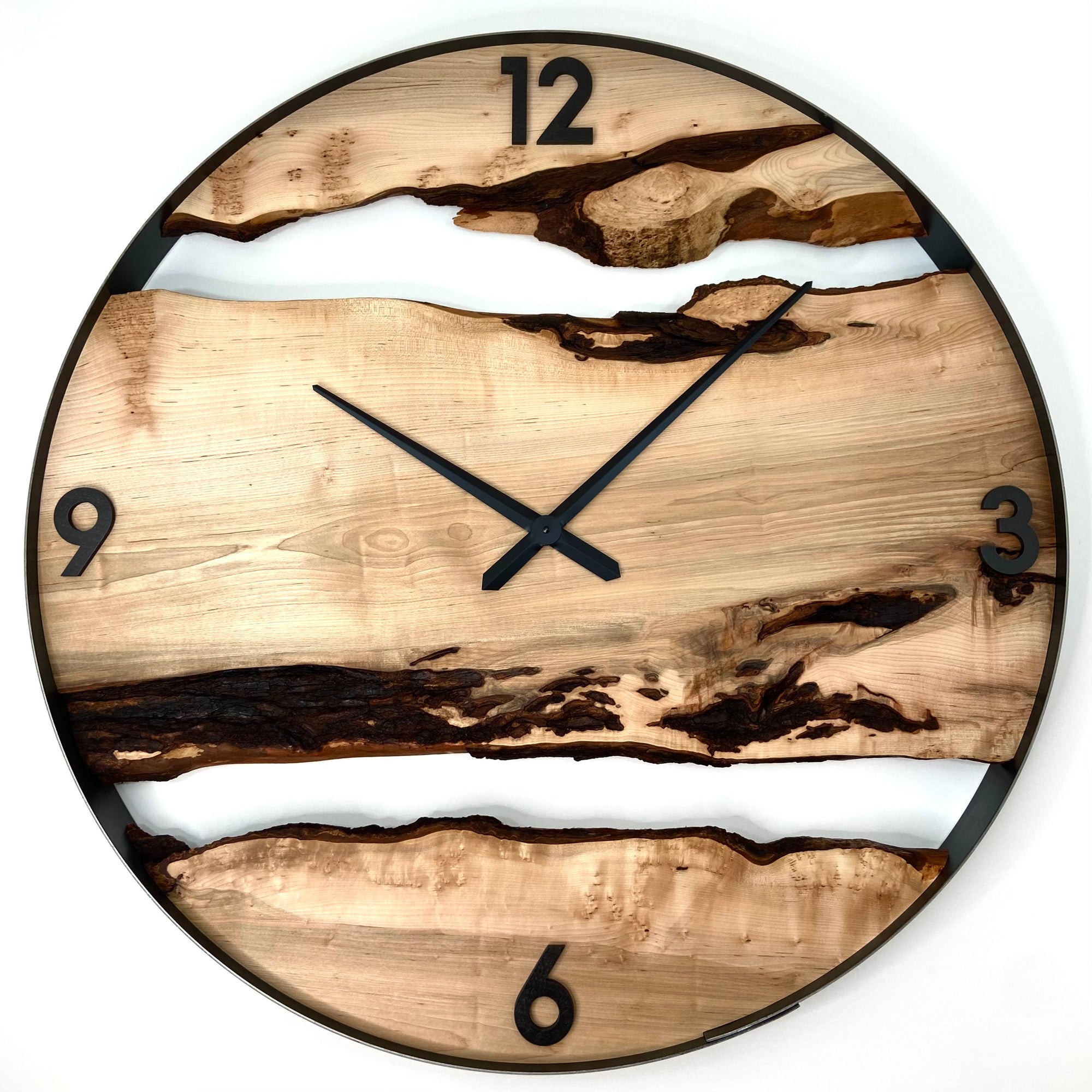 *NEW // 34” Maple Live Edge Wood Wall Clock