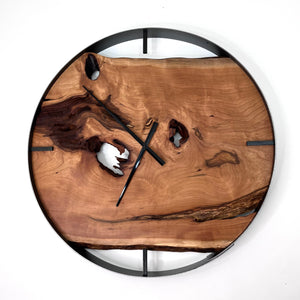 *NEW // 25” Cherry Live Edge Wood Wall Clock