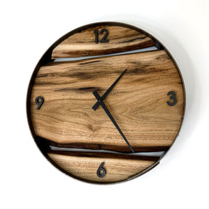 *NEW // 14” Butternut Live Edge Wood Wall Clock