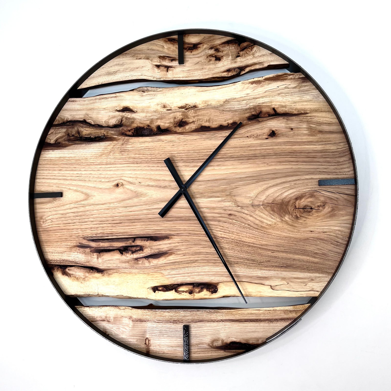 *NEW // 25” Hickory Live Edge Wood Clock