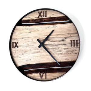 *NEW // 18” Spalted Maple Live Edge Wood Clock