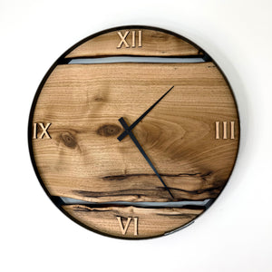 21” Butternut Live Edge Wood Wall Clock