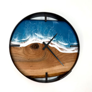 *NEW // 14” Life’s a Beach Live Edge Cherry Wood Wall Clock