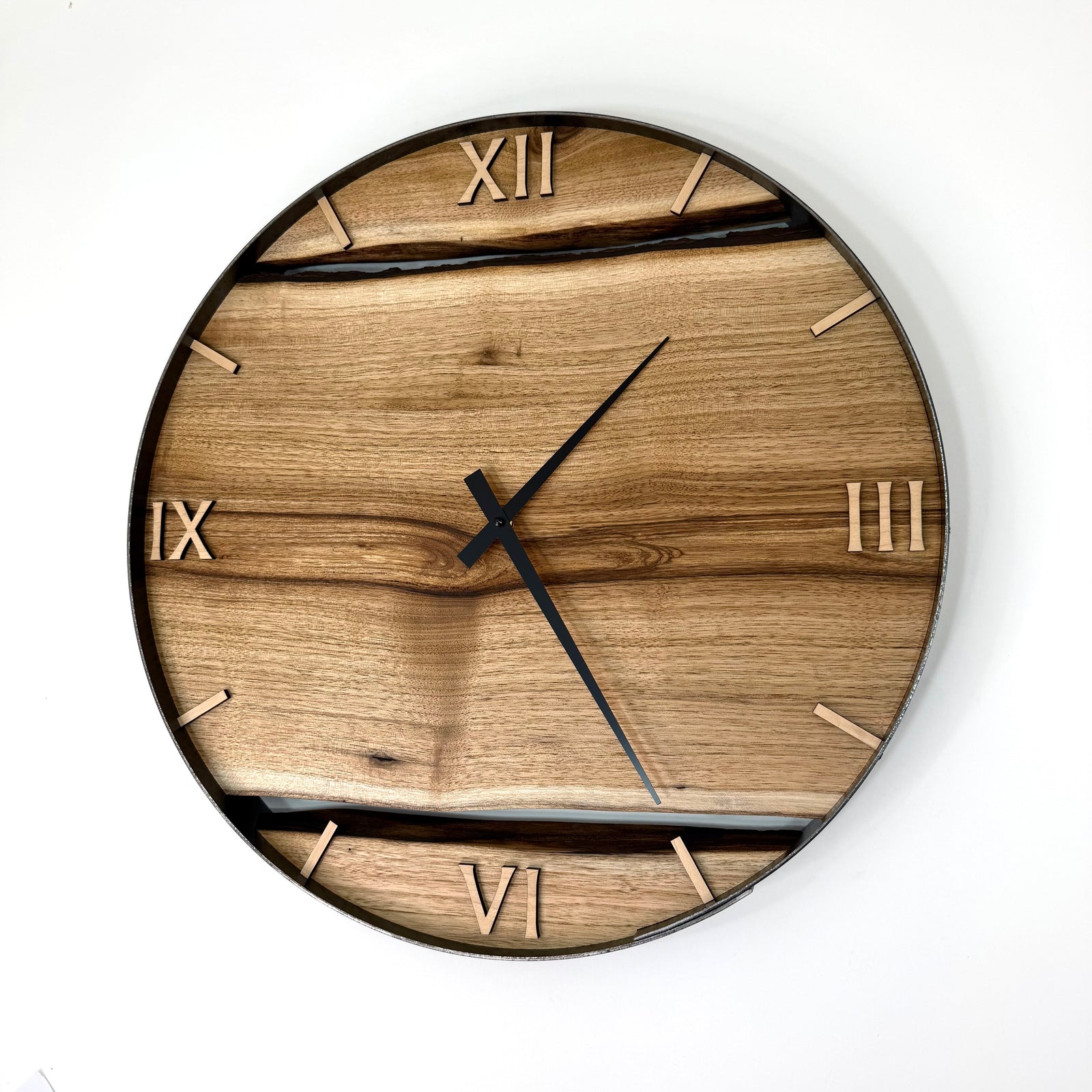 21” Butternut Live Edge Wood Wall Clock