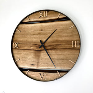 21” Butternut Live Edge Wood Wall Clock
