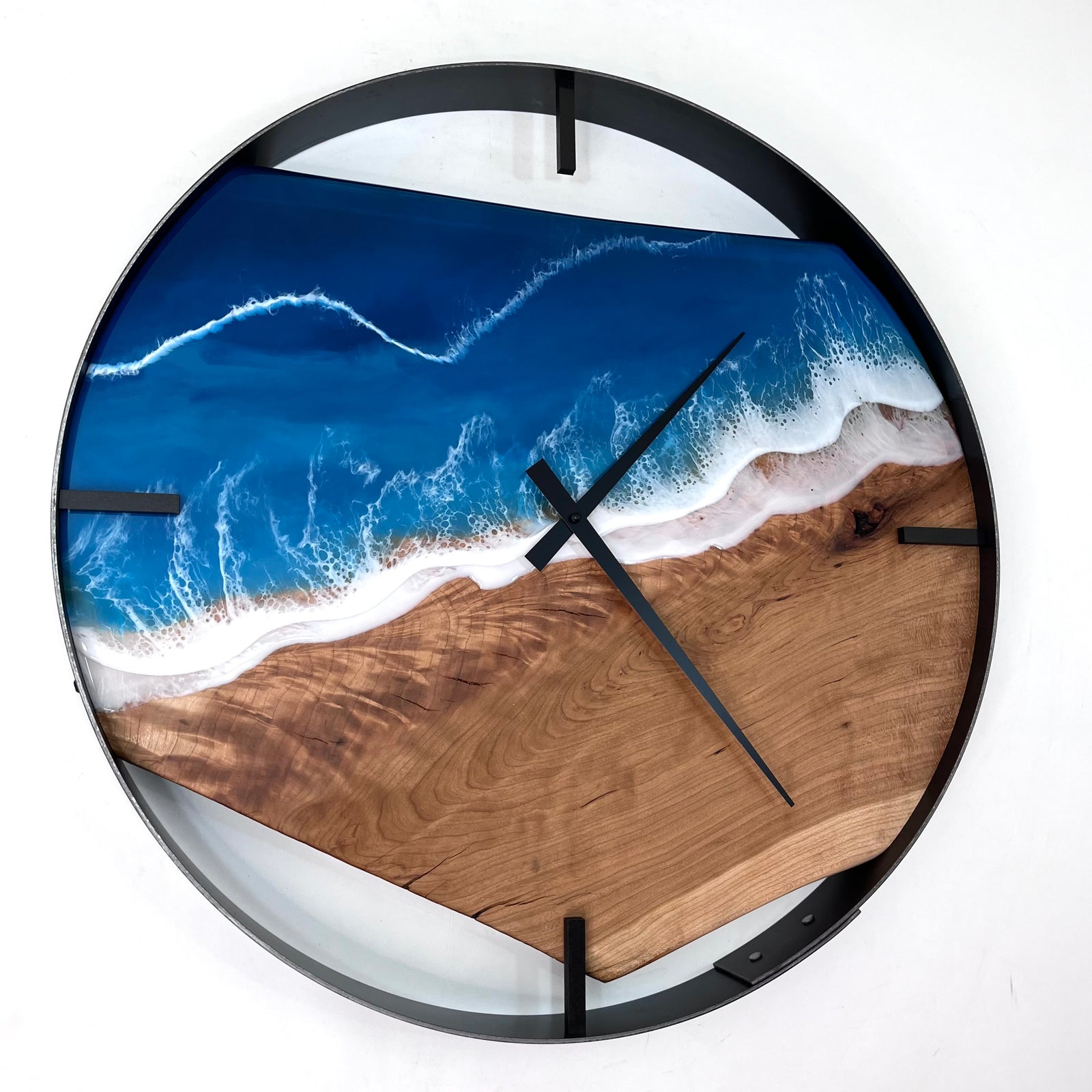 21” Life’s a Beach Live Edge Cherry Wood Wall Clock