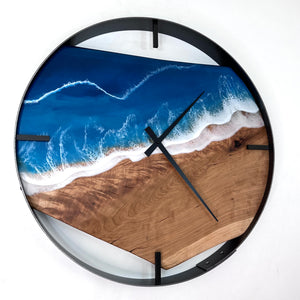 *NEW // 21” Life’s a Beach Live Edge Cherry Wood Wall Clock