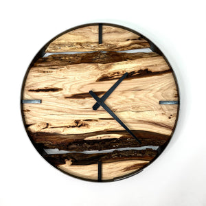 *NEW // 18” Hickory Live Edge Wood Clock