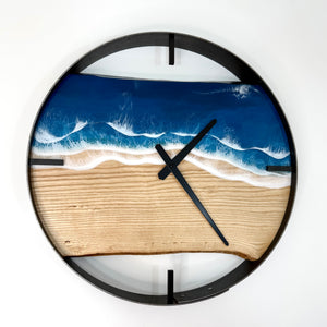 *NEW // 18” Life’s a Beach Live Edge Ash Wood Wall Clock