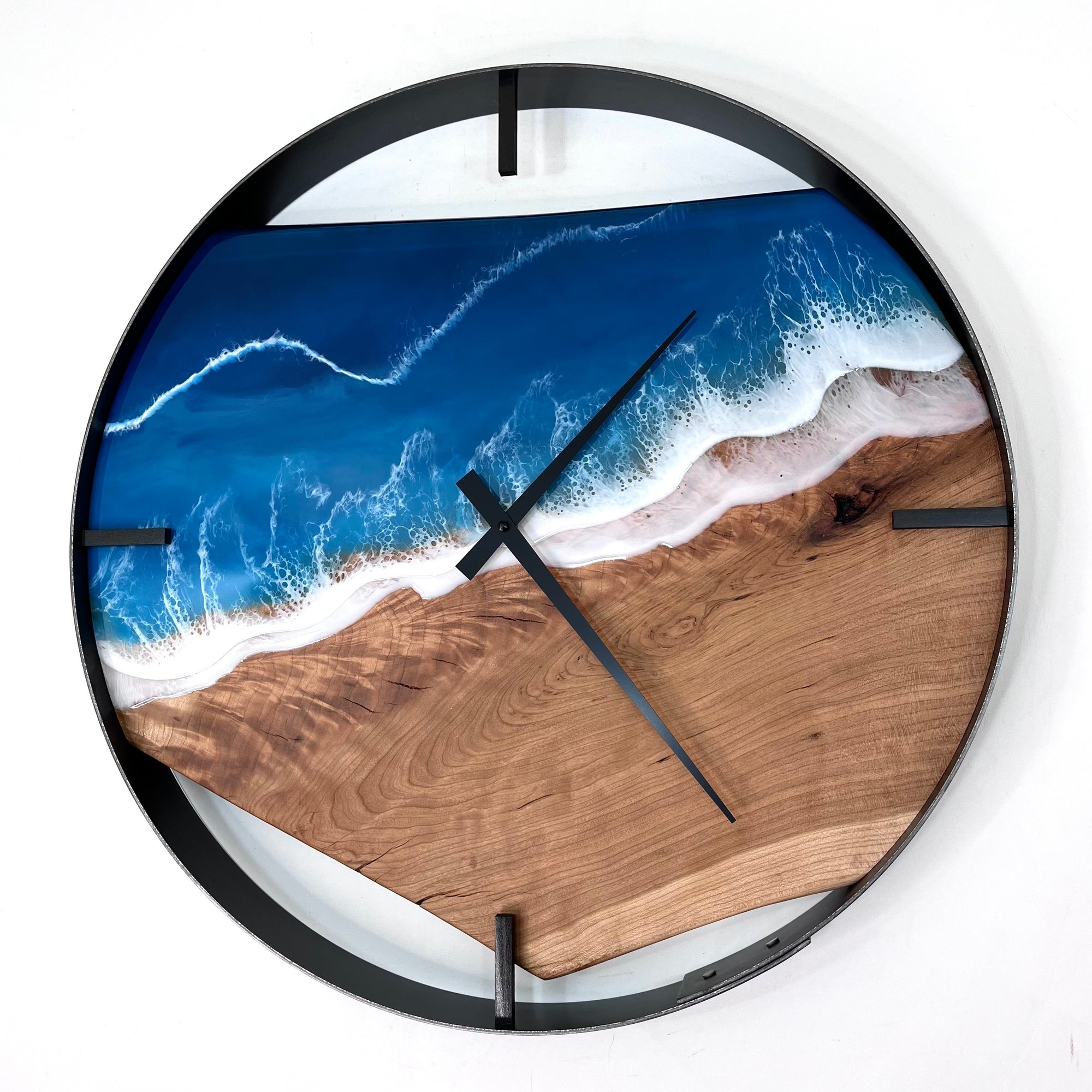 *NEW // 21” Life’s a Beach Live Edge Cherry Wood Wall Clock