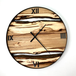 *NEW // 25” Hickory Live Edge Wood Clock