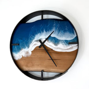 *NEW // 14” Life’s a Beach Live Edge Cherry Wood Wall Clock
