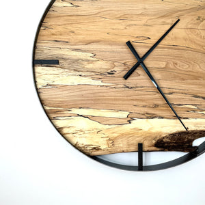 *NEW // 25” Spalted Maple Live Edge Wood Clock