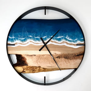 *NEW // 25” Life’s a Beach Live Edge Maple Wood Wall Clock