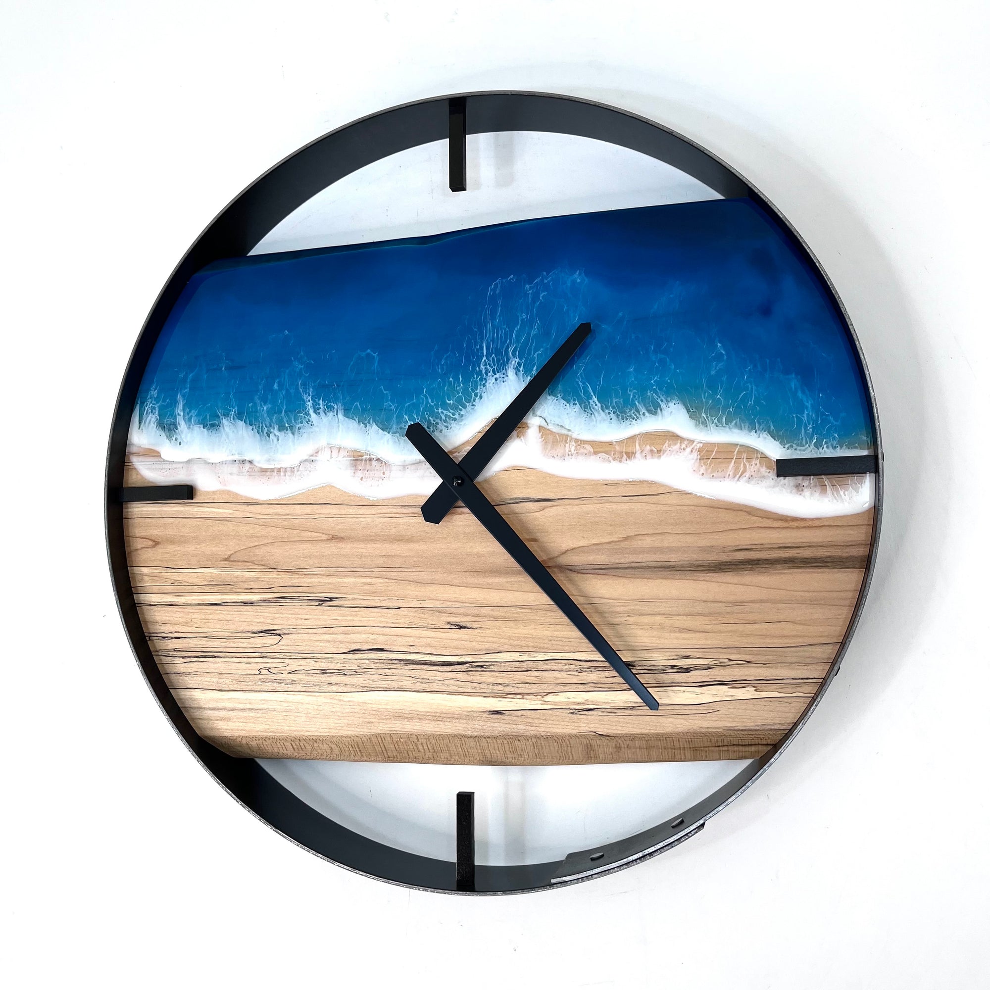 *NEW // 18” Life’s a Beach Live Edge Spalted Maple Wall Clock