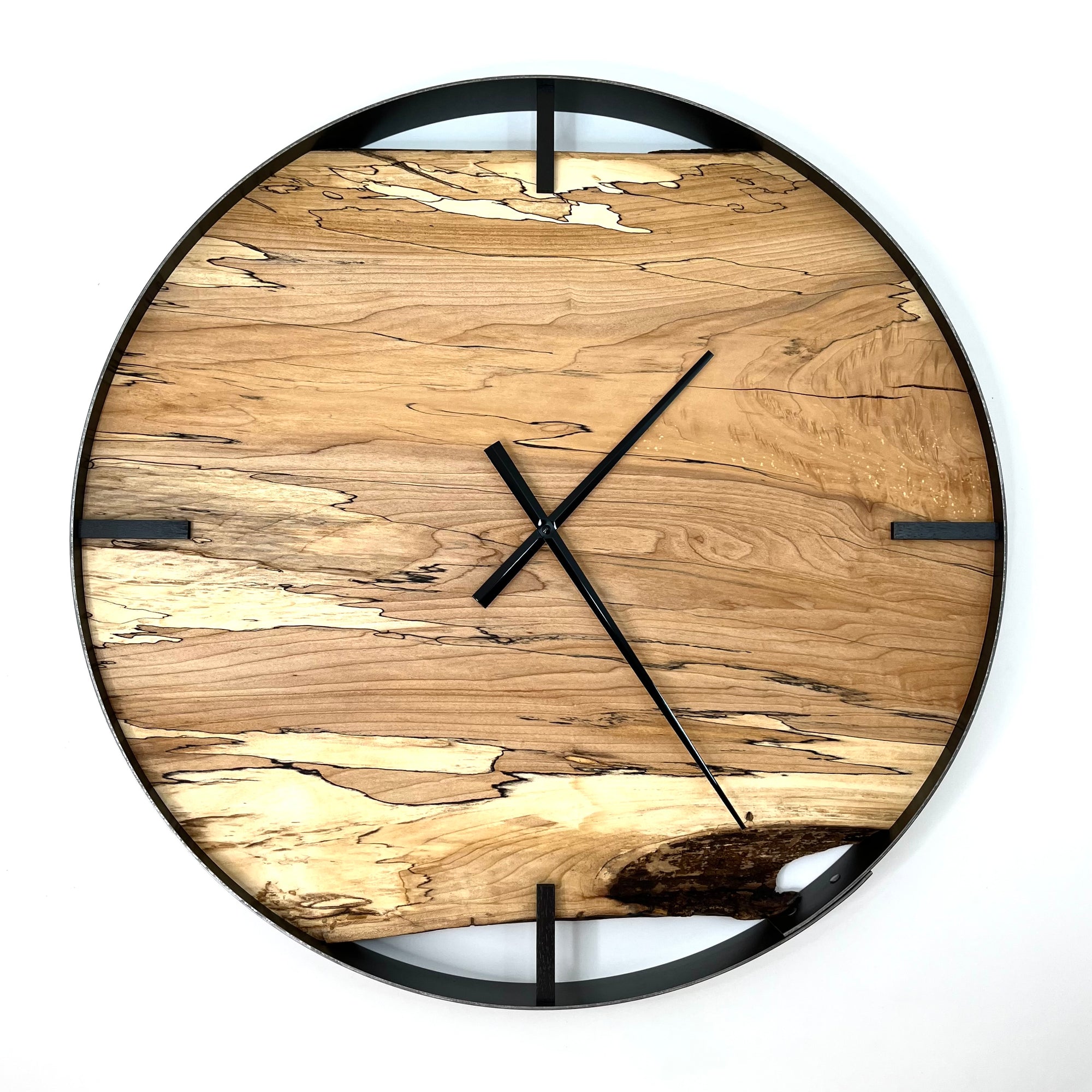 *NEW // 25” Spalted Maple Live Edge Wood Clock