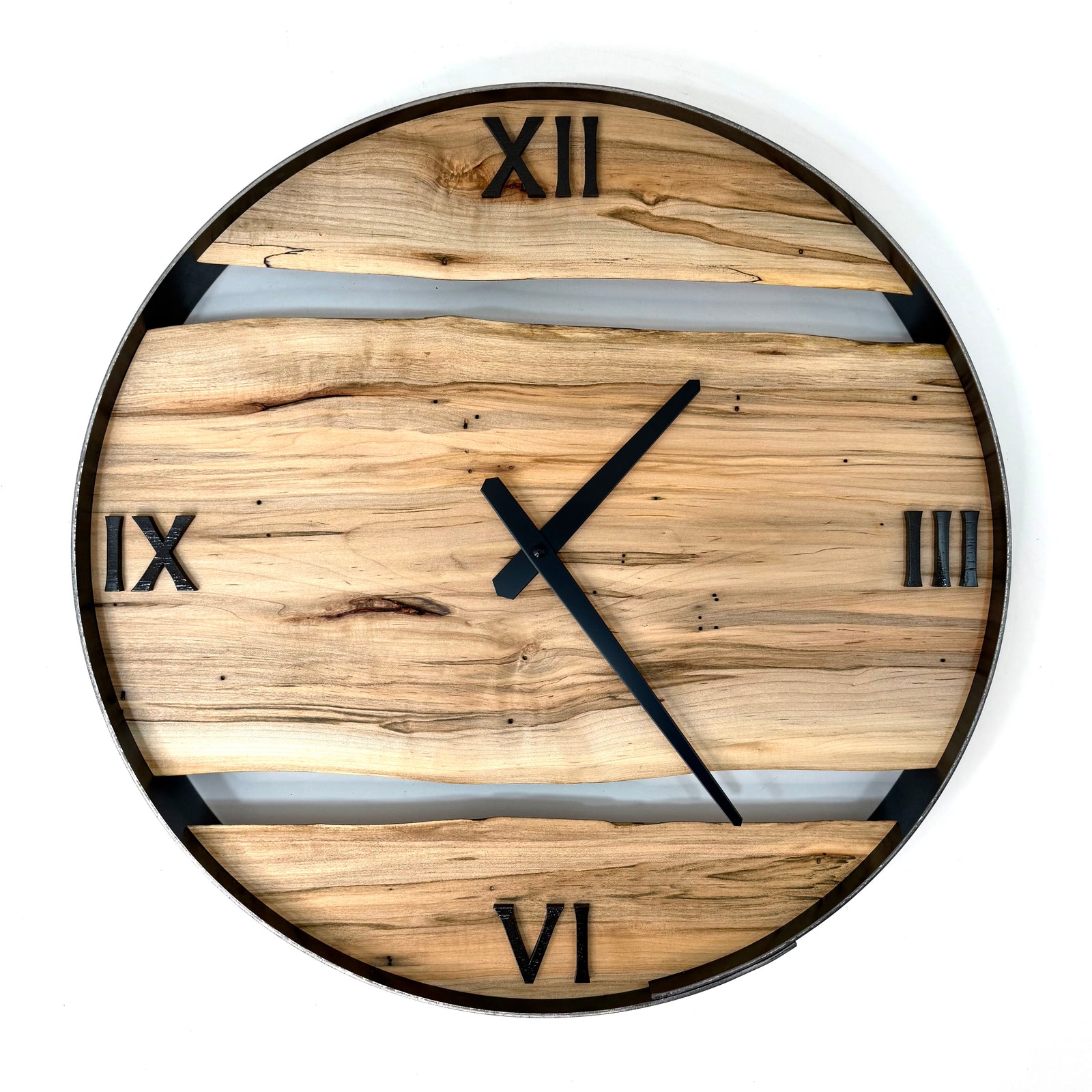 *NEW // 18” Ambrosia Maple Live Edge Wood Clock