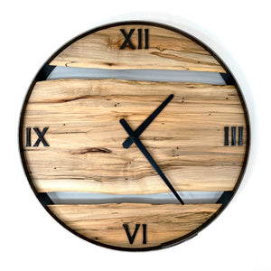 *NEW // 18” Ambrosia Maple Live Edge Wood Clock