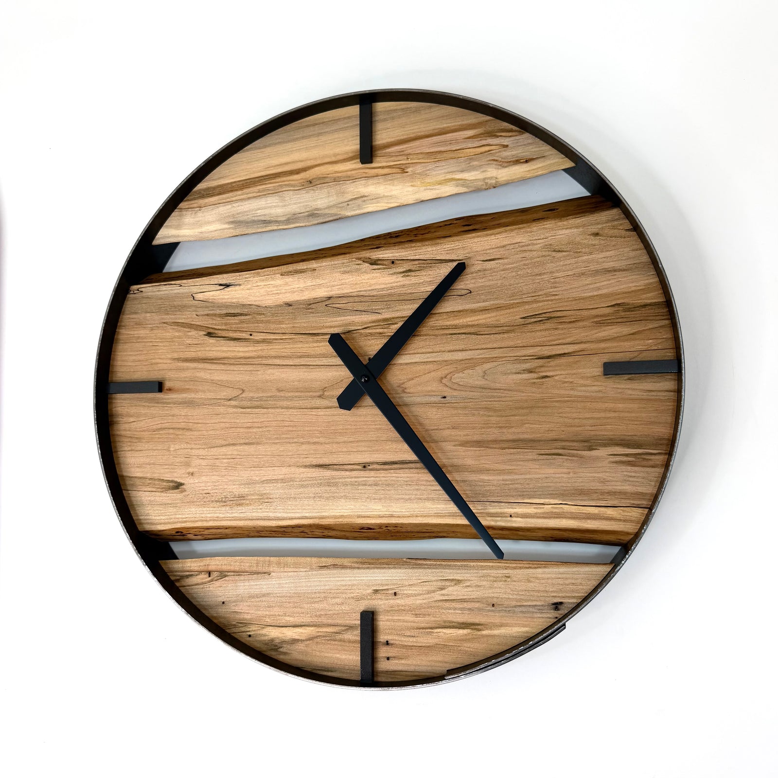 *NEW // 18” Spalted Maple Live Edge Wood Clock