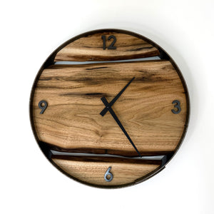 *NEW // 14” Butternut Live Edge Wood Wall Clock