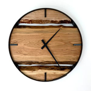 *NEW // 18” Cherry Live Edge Wood Wall Clock