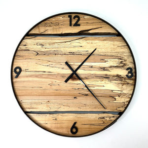 *NEW // 25” Spalted Maple Live Edge Wood Clock