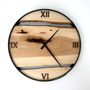 *NEW // 18” Hickory Live Edge Wood Clock