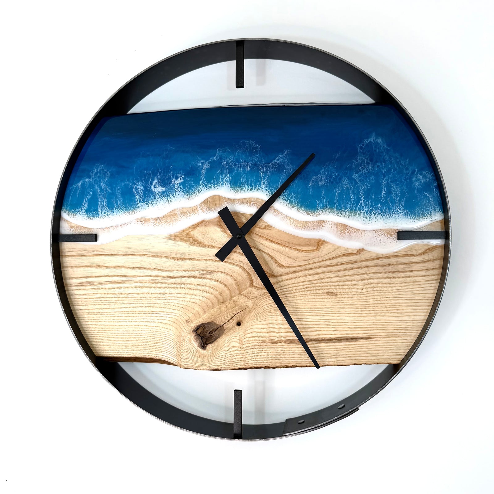 *NEW // 18” Life’s a Beach Live Edge Ash Wood Wall Clock