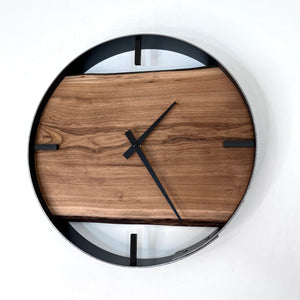 *NEW // 14” Cherry Live Edge Wood Wall Clock
