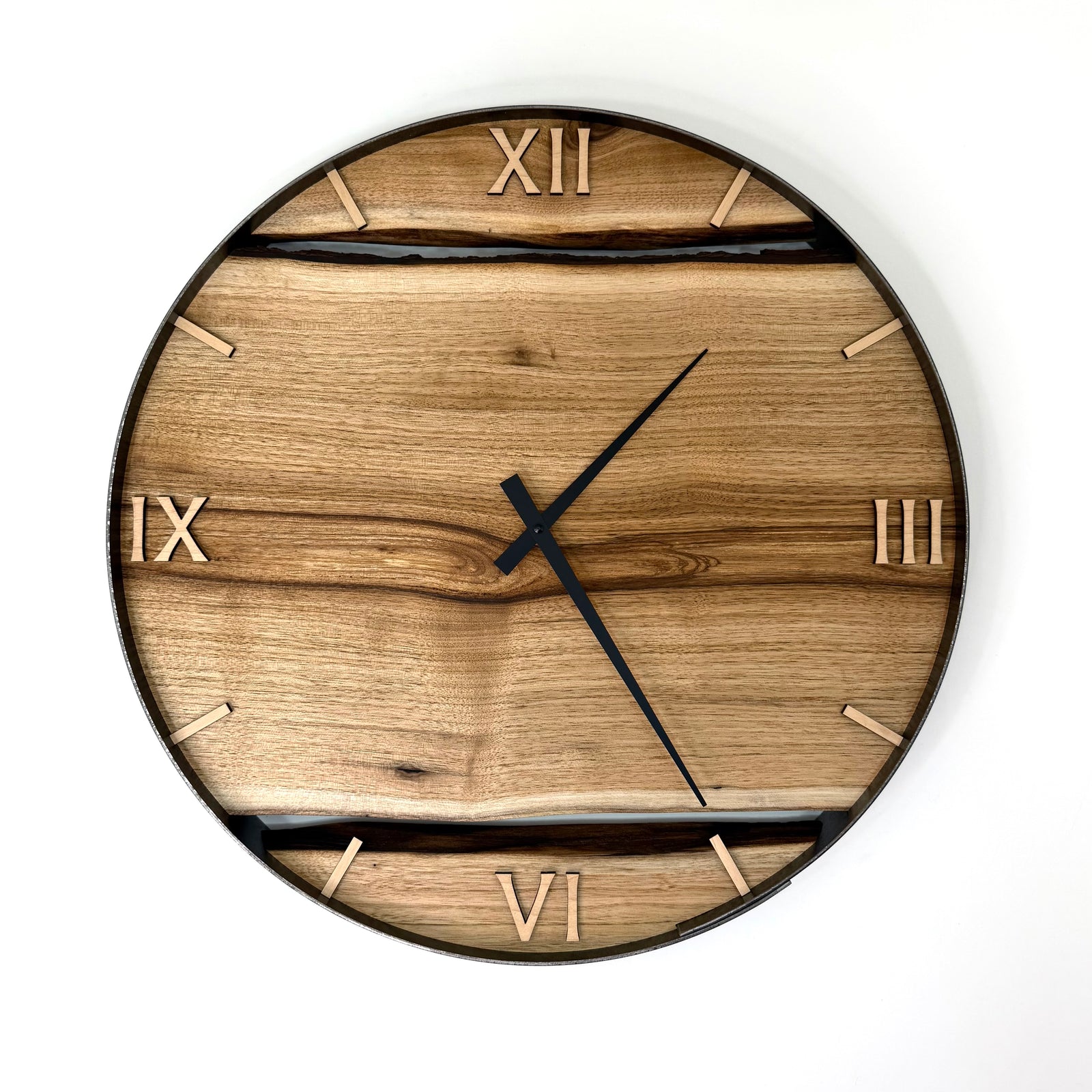 21” Butternut Live Edge Wood Wall Clock