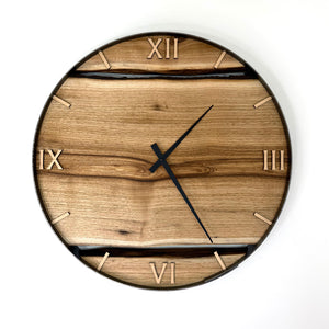 21” Butternut Live Edge Wood Wall Clock